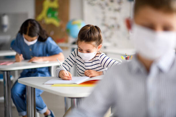 children-with-face-mask-back-at-school-after-covid19-quarantine-and-picture-id1250037717.jpg